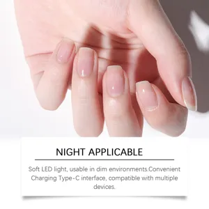 Electric nail trimmer detail view showcasing smooth trimmed nails with LED light and Type-C charge.