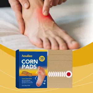 HOUKEA coussinets de soin des pieds respirants 30 pcs, patchs confortables pour les soins quotidiens.