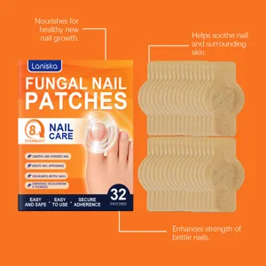 Laniska fungal nail patches 32pcs set breathable care treatment for healthy nails