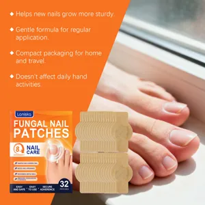 LANISKA fungal nail patches 32 count breathable gentle formula for healthy nail care daily use
