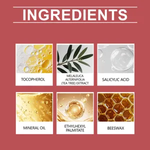 Detailed view of the foot care patch active ingredients including tea tree and vitamin E.