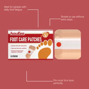 HOUKEA Foot Care Patches for daily fatigue relief, comfortable and breathable herbal care.