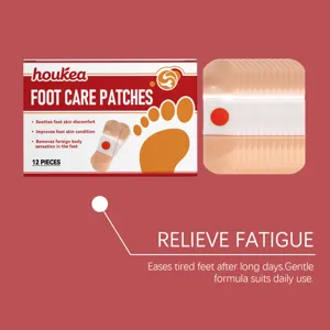 HOUKEA Foot Care Patches 12 Pieces Relieve Fatigue Gentle Formula Daily Use Breathable