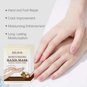 EELHOE moisturizing hand mask with shea butter and vitamin E for dry skin repair and care.