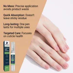 Gedetailleerd overzicht van de nagelverzorgingspen met hydratatie van de nagelriemen.