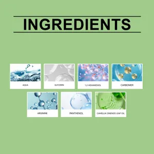 Detail view of natural active ingredients list for cuticle care pen, highlighting pure formula.