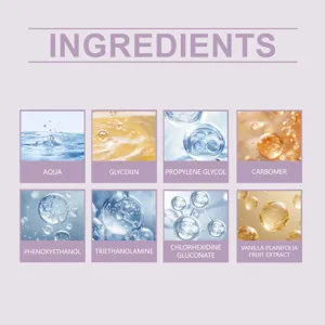 Vista dettagliata che presenta i principali ingredienti cosmetici e specifiche di formulazione.