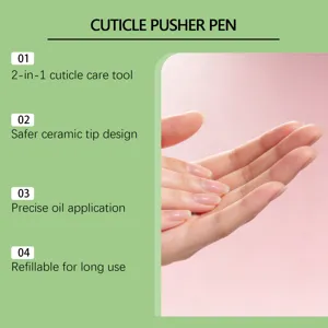 Discover the cuticle pusher pen with ceramic tip for precise nail and hand care routine.