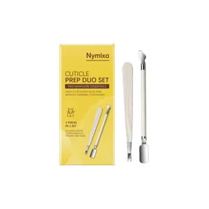 Professional Cuticle Pusher And Trimmer Set Carbon Steel Nail Care Tool Dual Ended Dead Skin Remover Manicure Kit