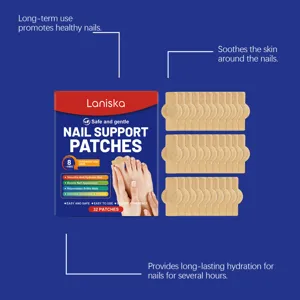 LANISKA Nail Support Patches, 32 Pcs Gentle Overnight Care and Hydration for Healthy Nails.