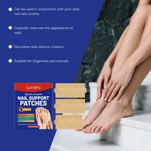 LANISKA nail support patches, 32 pieces per box, gentle nail care for hands and feet.