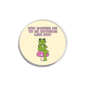 Joli broche en métal grenouille rétro badge drôle tasse de café pour sac à dos vêtement déco