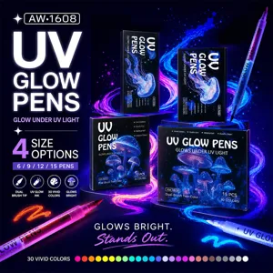 Dual Head Dual Color UV Face And Body Paint Pens Luminous Neon Fluorescent Markers For Party Makeup Art