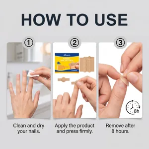 Ximonth fungal nail patches for gentle daily care of hands and feet nails, 21 pieces pack.