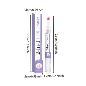 Nymixa 2-in-1 cuticle oil pusher pen with nourishing formula and hydrating pen tip for nail care.