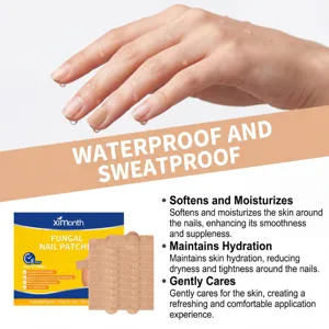Detailed view of the Ximonth fungal nail patch showing hydrating care features and application.