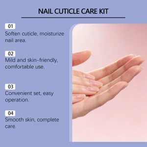 Professional nail cuticle care kit for soft moisturizing nails and gentle hand skin care.