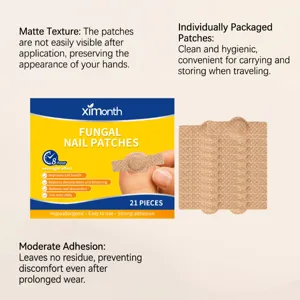 Ximonth 21pcs Fungal Nail Care Patches, Matte Invisible Breathable Treatment Strips for Hands.