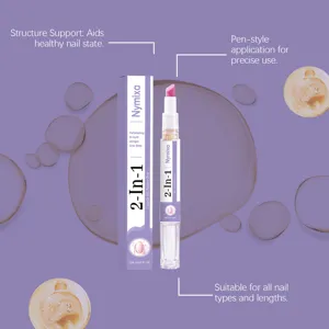 Nymixa 2-in-1 cuticle oil pen for nail care, moisturizing and nourishing dry cuticles.