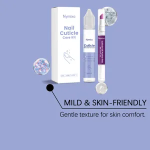 Nymixa nail cuticle care kit with remover cream and oil pen for gentle nail and skin care