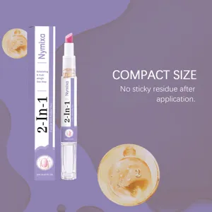 Nymixa 2-in-1 cuticle oil pusher pen, exfoliating and moisturizing nail care tool for easy daily use.