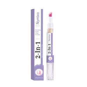 Nymixa 2-in-1 Cuticle Oil Pusher Pen for Nail Care, Hydrating and Exfoliating Treatment
