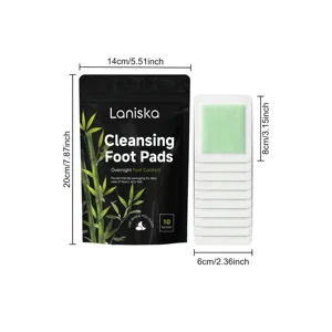 LANISKA cleansing foot pads 10pcs overnight foot care relaxation herbal patch 14x20cm