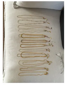 Gold plated stainless steel necklace set various styles fashion jewelry for daily wear