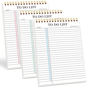 Taccuino a spirale portabile planner giornaliero blocco note con liste di controllo