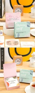 Creative English inspirational cards boxed daily motivation postcards for women motivation