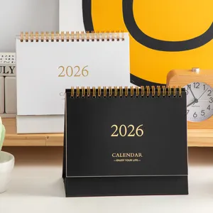 2026 mini desk calendar minimalist dual coil standing daily planner memo schedule pad