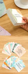 Inspirational affirmation cards deck for women, positive daily motivation quote postcards.