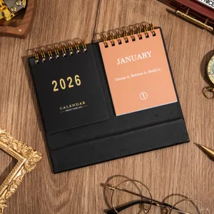 2026 desktop calendar dual ring memo pad inspirational quotes office table decor item