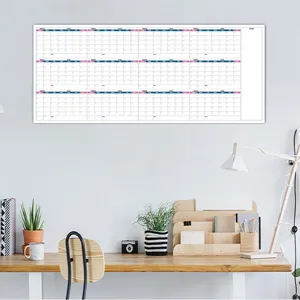 Large undated wall calendar planner, dry erase monthly schedule board for office or home.