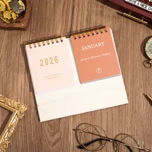 2026 desktop calendar dual ring memo pad planner office desk decor aesthetic stationery