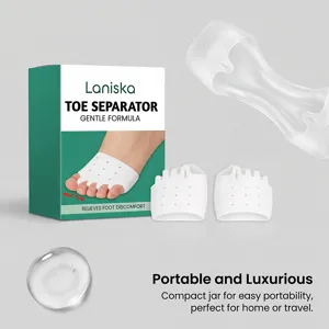Laniska separatore diti in silicone per piedi, portatile comodo uso quotidiano utile.