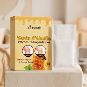 Patchs pour Pieds au Venin d'Abeille Extrait de Plante Doux Patch de Soin des Pieds Relaxation Nocturne Coussinets de Soin des Pieds