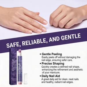 Gentle cuticle pusher pen for precise nail shaping and easy peeling care, 3.5ml capacity.