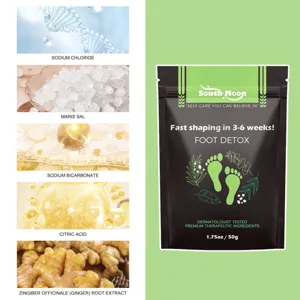 South Moon Fußdetox Badesalz Beutel mit Ingwer und Mineralien für entspannende Fußpflege.
