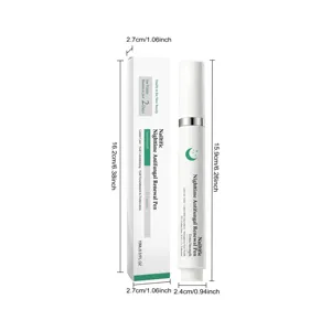 Nail antifungal renewal pen detail view showing clear dimensions, packaging and size.