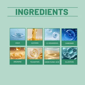 Detailed ingredient infographic for daily care pen highlighting active cosmetic formulas.