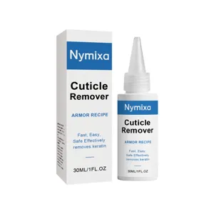 Nymixa cuticle remover liquid 30ml, gentle nail care solution for smooth and clean hands.