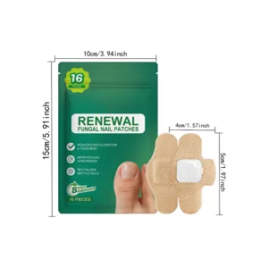 Fungal nail care patches 16 pieces set, breathable daily foot nail repair and treatment.