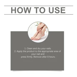 Detailed instruction guide showing how to properly apply the nail care patch for easy use today.