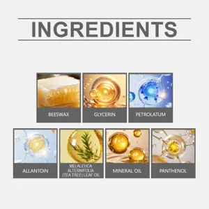 Natural herbal essence nail care patch ingredient detail showing nourishing botanical extracts.