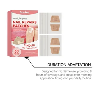 HOUKEA breathable nail repair patches for daily care, natural fit and easy use, 60pcs