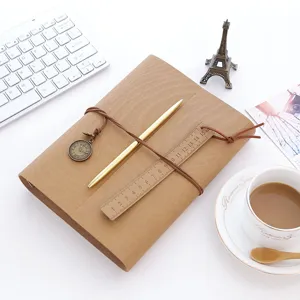 Vintage PU Leather DIY Photo Album Handmade Scrapbook Self Adhesive Memory Book Creative Gift For Baby Growth