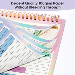 B5 financial budget planner notebook daily weekly income expense tracking spiral bound