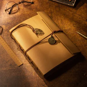 Vintage PU Leather DIY Photo Album Handmade Scrapbook Retro Memory Book Self-Adhesive Laminated Pages Photo Album Gift