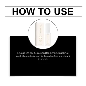 Nail care serum detail view showing how to use the nourishing formula for smooth and healthy nails.
